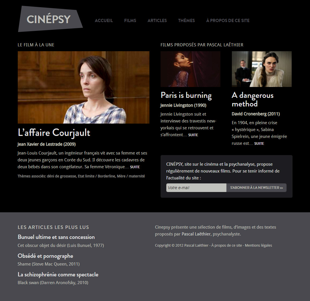 Page d'accueil Cinepsy
