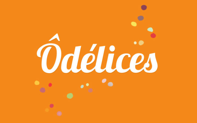 Logo Ôdélices fond orange