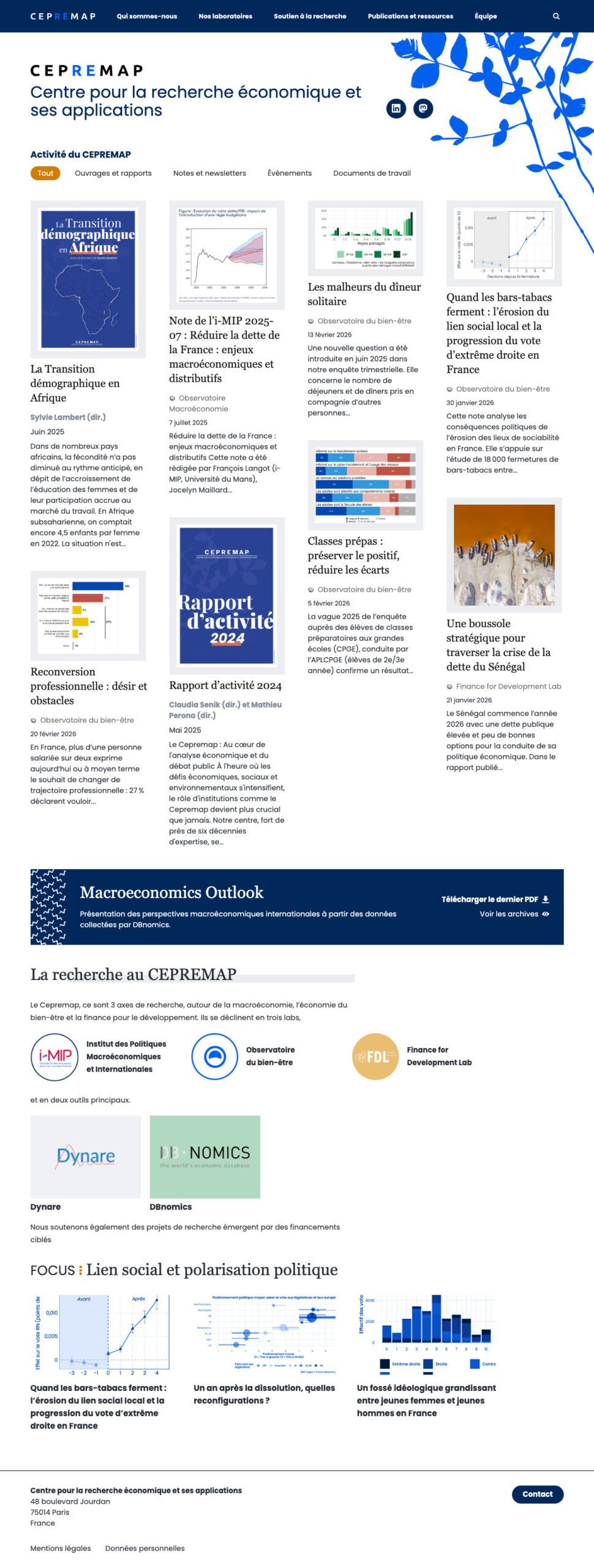 CEPREMAP website screenshot